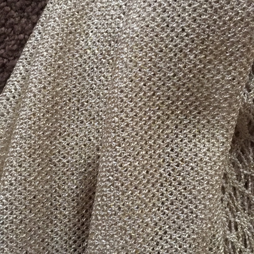 Nordstrom pashmina gold with fringe! NEW - Picture 5 of 5